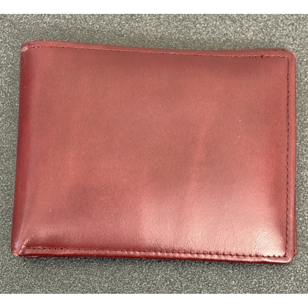 Dopp Leather Bifold Wallet Oxblood Red Top Grain Cowhide